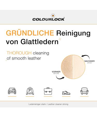 COLOURLOCK Leather Cleaner Strong 200ml - Effective Leather Care with Sponge | International Shipping - Buy Online on GoSupps.com