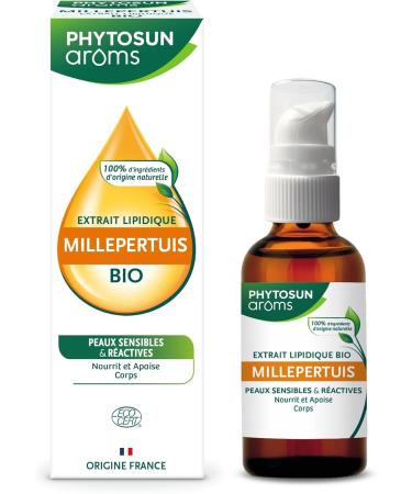  PHYTOSUN AROMS Phytosun Ar ms Organic St. John's Wort Lipid Extract - Nourishing and Soothing - Ideal for Reactive and Sensitive Skin - 50 ml - Buy Online on GoSupps.com