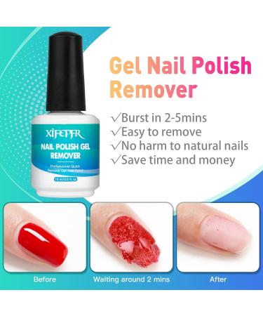 XIFEPFR Gel Nail Polish Remover Kit - 2 Pack with Liquid Latex Tape | Professional Manicure Tool for Quick & Easy Soak-Off Gel Removal - Buy Online on GoSupps.com