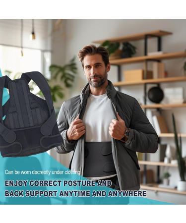 Adjustable Posture Corrector for Men & Women - Shoulder Straightener to Elevate Posture | Daily Alignment Boost (Large - Buy Online on GoSupps.com