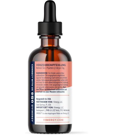 Vergy Ashwagandha Liquid - Sugar-Free Vegan Dietary Supplement - 27 Drops Glycerin Extract (55 ml) - Gluten-Free Non-GMO - Buy Online on GoSupps.com