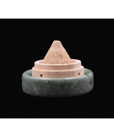 CHENGYIDA Jade Stone Cushion Pad & Wooden Burner Holder Set for Moxibustion Therapy Enhance Your Wellness - Buy Online on GoSupps.com