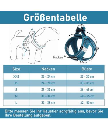 Uvtqssp Dog Harness & Leash for Small Dogs | Padded Comfort | Puppy Dishes | Indigo Blue XXS - Buy Online on GoSupps.com