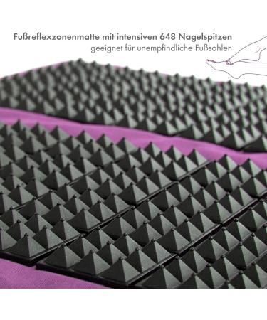 Bodhi Acupressure Floor Mat | Vital Spiky Small Relaxation Mat for Feet | Pain Prevention & Reflex Zone Stimulation | Boost Blood Circulation | Soft Pillow | Aubergine - Buy Online on GoSupps.com