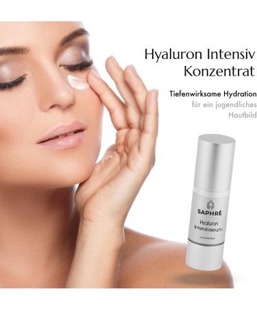 Saphr Hyaluron Intensive serum short and long chain moisture booster hyaluronic acid panthenol and xylitol for dry and mature skin 30 ml vegan - Buy Online on GoSupps.com