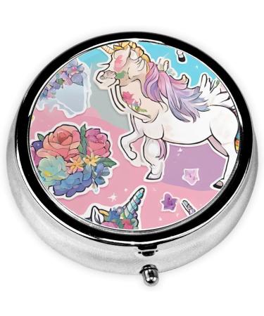Beauty Rainbow Printed Mini Pill Box | 3 Compartment Travel Organizer | Portable Medicine Case for Home & Office - Buy Online on GoSupps.com