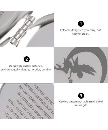 1pc Folding Vanity Mirror Compact Hand Mirror Makeup Mirror Mirror Handheld Small Foldable Mirror Pocket Makeup Mirror The Metal Travel Portable Pocket Mirror - Buy Online on GoSupps.com