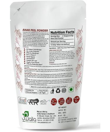 100% Pure Natural Organic Anar Peel Powder (Pumegranate Peel Powder) || 227 Gm/0.5 Lbs || for Hair and Face Care || for Skin || for Food Grade || for Men and Women - Buy Online on GoSupps.com