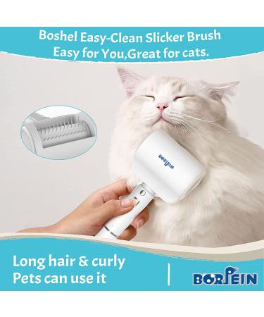 Borpein Electric Pet Brush for Long & Curly Hair - Automatic Dog & Cat Grooming Tool - Buy Online on GoSupps.com