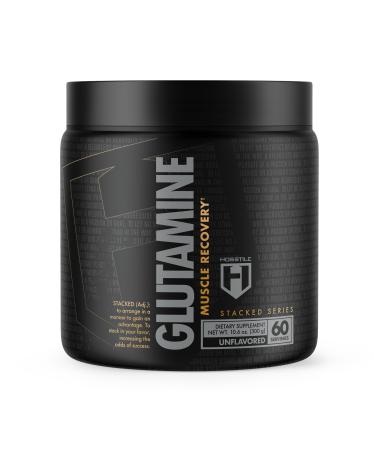 HOSSTILE Glutamine Fermented L Glutamine Powder for Men & Women Enhance Muscle Recovery Support Protein Synthesis Post Workout Recovery Drink Unflavored 60 Servings