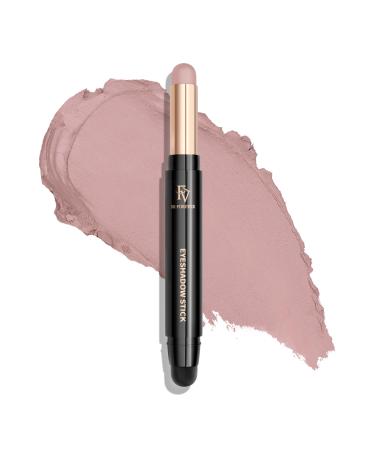 FV Long Lasting Cream Eyeshadow Stick Waterproof & High Pigmented Eye Shadow Sticks Duo with Blending Sponge Crease-Proof & Natural Finish Eyeshadow Pencil (02 Rose Matte)