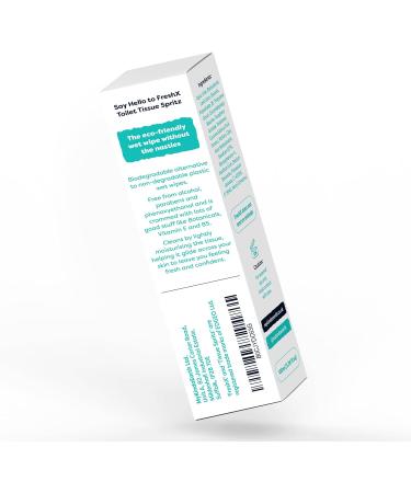 FreshX Toilet Paper Spray | Tissue Spritz Turns Toilet Paper Into 200 Moist Wipes | Flushable Wet Wipe Alternative (Aloe & Cucumber) Aloe Vera - Buy Online on GoSupps.com
