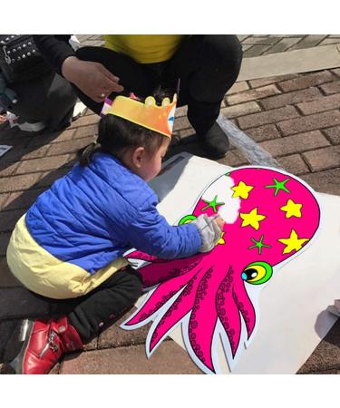 HENGDA KITE DIY Blank Painting Kite Party Pack - Animal Themed 7 Pack for Kids & Adults - Includes Handles and Strings - White Diamond Kites - Buy Online on GoSupps.com