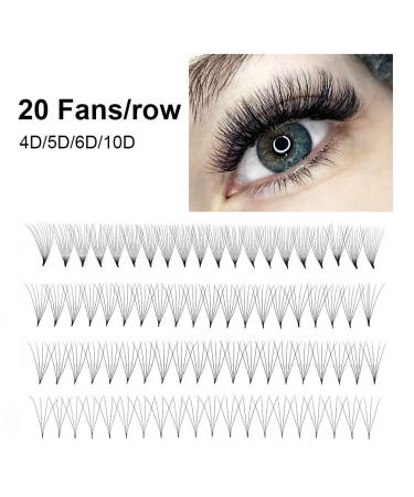 NAGARAKU 6D Volume Premade Fans Eyelash Extensions 0.07mm C Curl 9-14mm Mix Clusters Russian Pre Fanned Matte Black - Buy Online on GoSupps.com