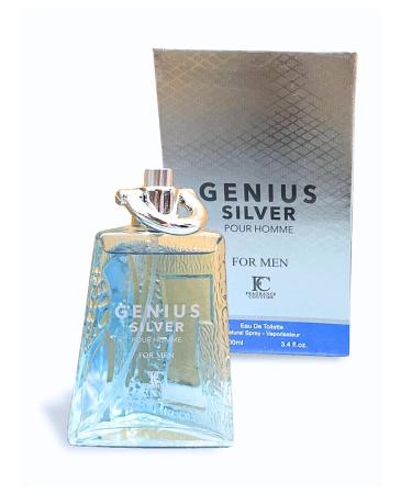 POUR HOMME GENIUS SILVER EAU DE TOILETTE 3.4 FL. Oz. Woody Aromatic fragrance for men. - Buy Online on GoSupps.com