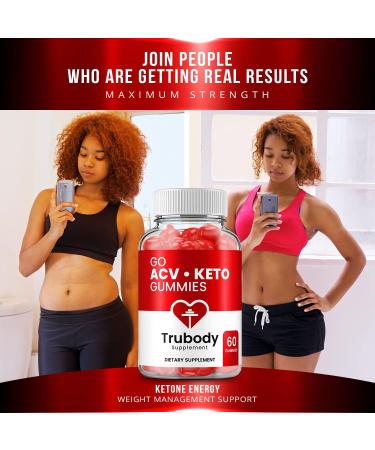 Trubody Go Keto ACV Gummies - Advanced Keto Formula with B12, Beet Root Juice - 60 Gummies - Buy Online on GoSupps.com