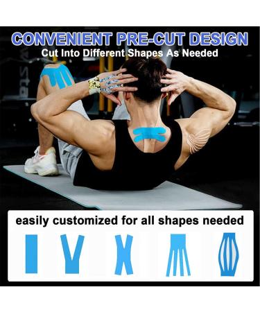 ATETEO Kinesiology Tape M - Dark Blue, Large Size 5m x 5cm - Buy Online on GoSupps.com