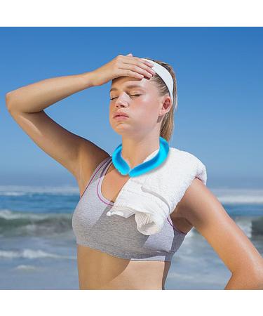 Neck Cooling Tube Wearable Cooling Tube for Summer Portable Neck Coolers for Fitness Multipurpose Cooling Products for Work Fitness Blue - Buy Online on GoSupps.com