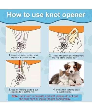 Adiwo Pet Knotting Comb - 2-Piece Steel Blade Tool for Cat Undercoat Removal | Best Knot Removal for Pets - Buy Online on GoSupps.com
