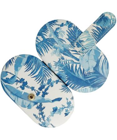 Claus's 5-Part Manicure Set with Etui - Nail Scissors Files Tweezers Clippers & Skin Remover - Carbon & Stainless Steel - Jungle Blue White - CL-96114 - Buy Online on GoSupps.com