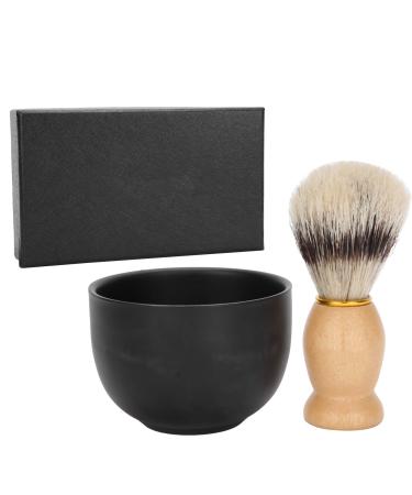 KUIKUI shaving tool set perfect for a smooth shave with soft brush hairs stainless steel bowl and Amboyna handle