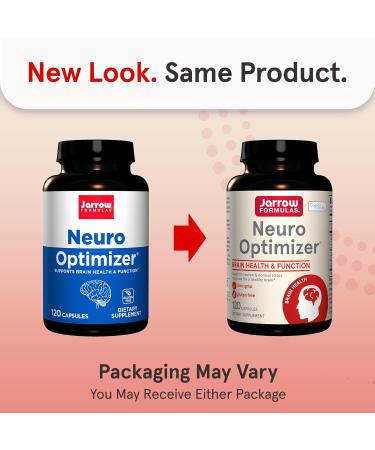 Jarrow Formulas Neuro Optimizer - 240 Capsules Total | Brain Health & Antioxidant Support | 7 Neuro Nutrients | Gluten Free - Buy Online on GoSupps.com