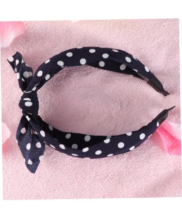 minkissy Bowknot Hair Band Women Hair Hoop Women Headband Polka Dot Headband Blue Miss Black and White Stripes Head Hair Accessories - Buy Online on GoSupps.com