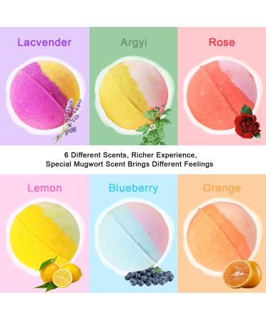 Natural Essential Oil Bath Bombs Gift Set - Moisturizing and Soothing SPA Bubble Bath for Women and Kids - Perfect Mothers Day, Birthday, Valentines, Christmas Gift - 6 Pack - Buy Online on GoSupps.com
