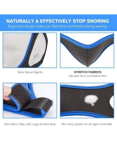 AMYMO Anti Snoring Chin Strap - Comfortable & Adjustable Snore Reducing Aid for Men and Women - Buy Online on GoSupps.com