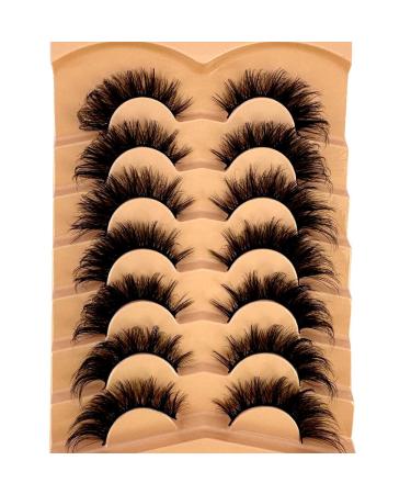 Shop 7 Pairs 3D Fluffy Wet Manga Lashes | Long Thick Natural Eyelash Extensions - Fast International Shipping - Buy Online on GoSupps.com