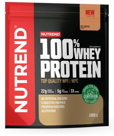 Nutrend 100% Whey Protein - Ice Coffee Flavor (1000g) | Premium Quality Protein for International Shipping - Buy Online on GoSupps.com