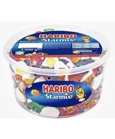 Haribo Starmix Tub 1.4Kg Ideal Party Bags Sweets Retro Sweets