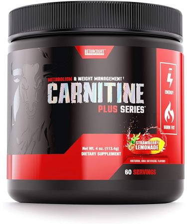 Betancourt Nutrition Carnitine Plus Metabolism and Weight Management Supplement, L-carnitine Blend, Powder, 90g (60 Servings), Strawberry Lemonade