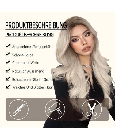 Testar 24-Inch Ombre Blonde Wig - Long Naturally Curly Wavy Hair for Everyday Halloween Party & Cosplay - Buy Online on GoSupps.com