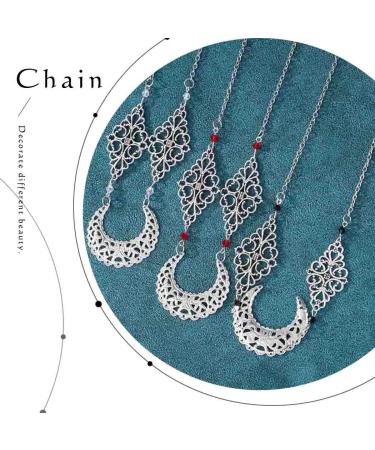 Jovono Boho Head Chain | Crystal & Hollow Moon Pattern Hair Accessories for Women & Girls - Buy Online on GoSupps.com