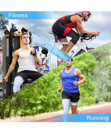 2 Packs Men's 3/4 One Leg Compression Tights - Medium Size | Unisex Athletic Leggings for Basketball Sports - Buy Online on GoSupps.com