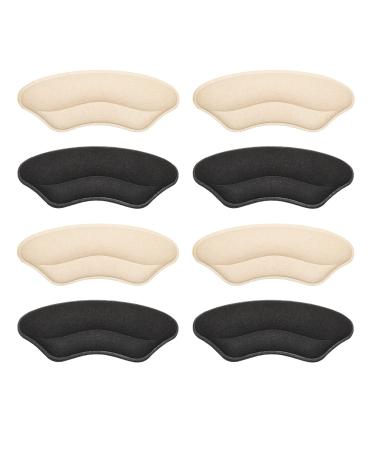 Sargarita Heel Pads For Shoes That Are Too Big,Heel Grips Inserts Cushion Liners For Womens or Mens Loose Shoes,Heel Protectors For Shoes Too Big Inserts,Improve Shoe Fit,No Slip. (Multicolor,4 Pairs)