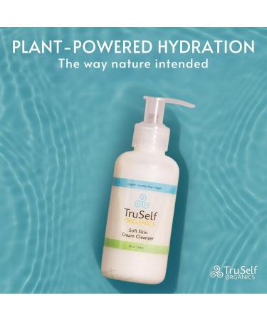 Organic Face Cream Cleanser for Sensitive Dry Skin - TruSelf Organics Anti Aging Vitamin C E A Aloe Vera Tea Tree Oil Gentle Daily Facial Cleanser - Sulfate Paraben Free Vegan USA Made - Buy Online on GoSupps.com