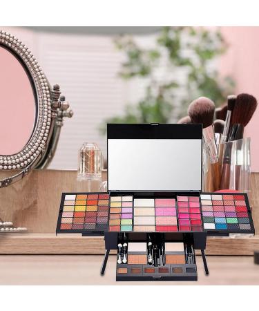 Professional Eyeshadow - Full Makeup 90 Colors Waterproof Eyeshadow - High Pigmentation Concealer Powder Face Blush - Buy Online on GoSupps.com