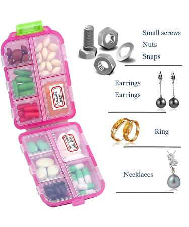 4 Pack Small Weekly Travel Pill Organizer - Portable Pocket Pill Box for Vitamins and Medicine by M MUCHENGBAO - Buy Online on GoSupps.com