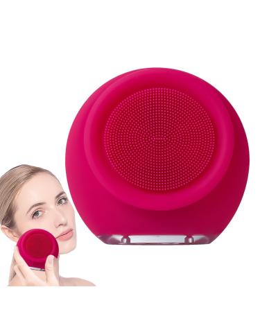 Facial Cleansing Brush Facial Scrubber - Electric Facial Brush Soft Facial Wash Brush Facial Scrubber Skin Rejuvenating Facial Cleanser Facial Cleanser for Facial Brush Pink-red