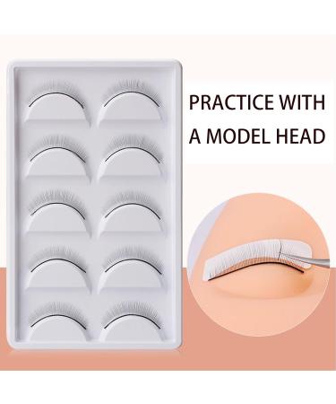 Buqikma Practice Lashes - 5 Pairs Self-Adhesive Training False Eyelashes for Lash Extensions - Ideal for Beginners - Buy Online on GoSupps.com