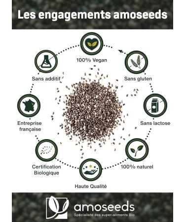 Organic Chia Seeds 1kg | Protein Sources Omega 3 Fiber | Salvia Hispanica | Premium Quality - Buy Online on GoSupps.com