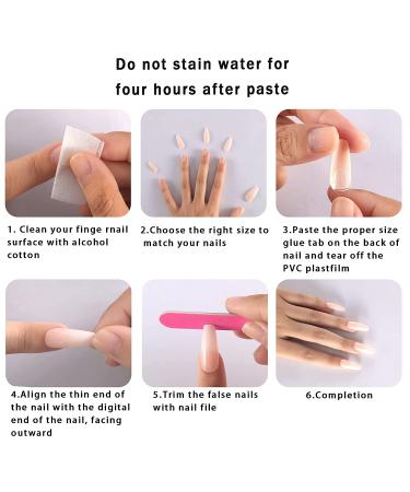 SIUSIO 24Pcs Medium Ombre Coffin Nails - Red Wine Full Cover Press On Nail Art Tips for Women and Girls - Buy Online on GoSupps.com