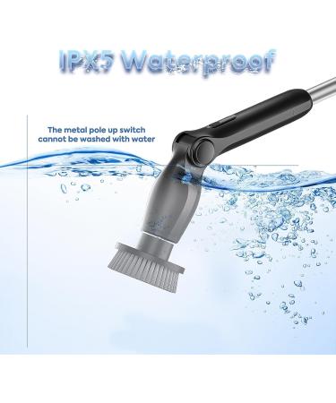 Electric Spin Scrubber Cordless Cleaning Brush with Adjustable Extension Handle 8 Replaceable Brush Heads Power Display IPX5 Waterproof Shower Scrubber for Floor Tile Car - Buy Online on GoSupps.com