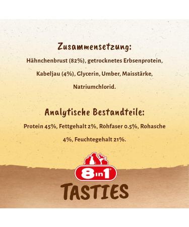 8in1 Tasties Twisters Snack Sticks - Gluten-Free Cod & Chicken Treats | 85g | International Shipping Available - Buy Online on GoSupps.com