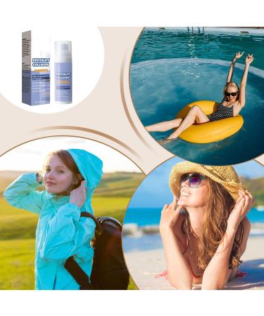  YRTUOP Protective Sunscreen Lotion - 60ml Fluid Face Cream Sun Protection | Sweat-Resistant Cosmetic Fast Absorbing for Beach and Hiking - Buy Online on GoSupps.com