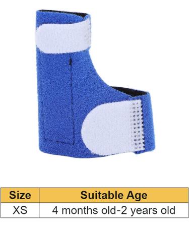 Baby Finger Guard Thumb Stabilizer XS - Breathable Velvet Fabric, Skin-Friendly Support Brace in Blue - Buy Online on GoSupps.com