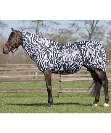QHP eczema blanket with neck and removable belly flap (85 cm Zebra) 85 cm Zebra