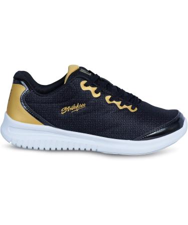 KR Strikeforce Glitz Women's Bowling Shoe - Black/Gold - Size 10 | FlexSlide Technology - Buy Online on GoSupps.com
